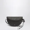 Alaïa Anthracite Gray Nubuck East West Belt Bag In Gray