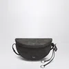 Alaïa Anthracite Gray Nubuck East West Belt Bag In Gray