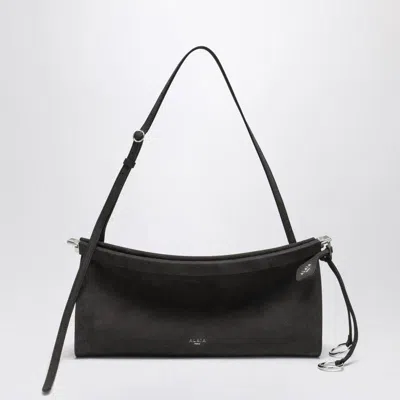 Alaïa Anthracite Gray Nubuck Medium Le Click East West Bag