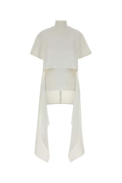 Alaïa Alaia Asym Tshirt Cotton Jersey In Metallic