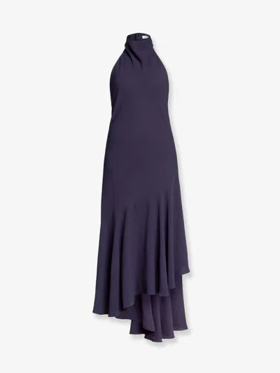 Alaïa Alaia Women Asym Viscose Long Dress In Purple