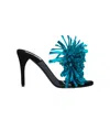 Alaïa Women Asymmetric Sandals With Large 3-d Leather Flower In Brown