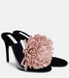 Alaïa Leather-trimmed Pvc And Velvet Sandals In Multi