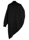 ALAÏA ALAÏA ASYMMETRIC CAPE-EFFECT WOOL JUMPER