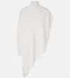 Alaïa Asymmetric Knit Cape Top In Ivory