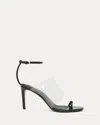Alaïa Womens Azzedine Alaia Asymmetric Heeled Leather Sandals In Noir