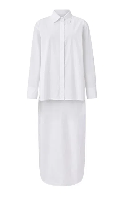 Alaïa Asymmetric Cotton Shirt In White