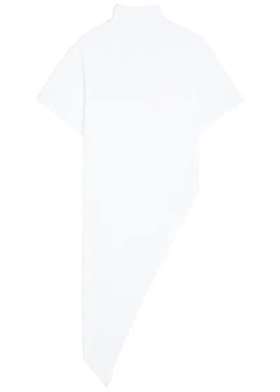 Alaïa Asymmetric Cotton T-shirt In White