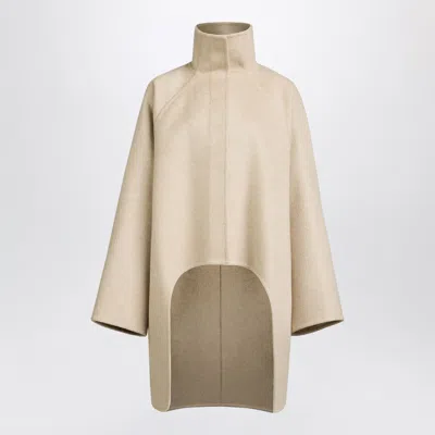 Alaïa Alaia Asymmetric Double-face Cashmere Coat In Neutral