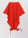 Alaïa Womens Orange Sanguine Ruffled Open-seam Cotton Trousers In Red