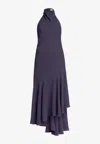 Alaïa Backless Maxi Dress In Blue