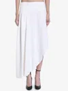 Alaïa Asymmetric Fluid Skirt In White