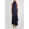 Alaïa Backless Maxi Dress In Blue
