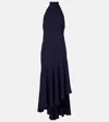 Alaïa Backless Maxi Dress In Blue