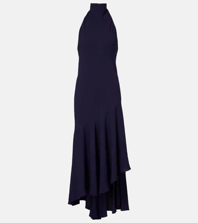 Alaïa Backless Maxi Dress In Blue