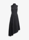 Alaïa Sleeveless High-neck Sculpted Midi Dress In Multicolor