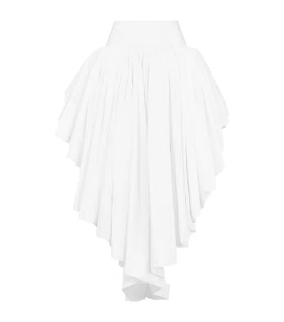 Alaïa Asymmetric Maxi Skirt In White
