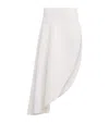 Alaïa Curved Asymmetric Stretch-cady Skirt In White