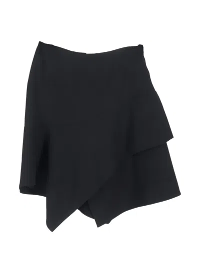 Pre-owned Alaïa Asymmetric Mini Skirt In Black