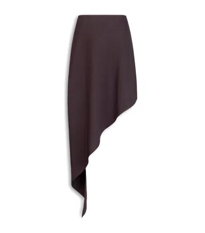 Alaïa Asymmetric Mini Skirt In Purple