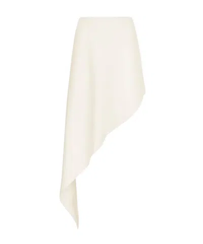 Alaïa Asymmetric Mini Skirt In White