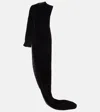 Alaïa Asymmetric One-shoulder Velvet Gown In Pink