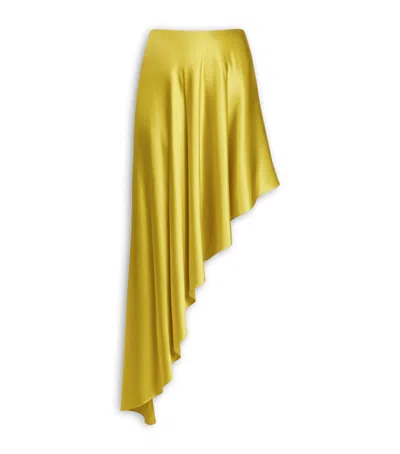 Alaïa Asymmetric Pointed Skirt In Yellow