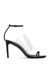 Alaïa Womens Azzedine Alaia Asymmetric Heeled Leather Sandals In Black