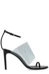 Alaïa Womens Azzedine Alaia Asymmetric Heeled Leather Sandals
