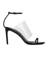 Alaïa Womens Azzedine Alaia Asymmetric Heeled Leather Sandals In White