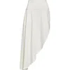 Alaïa Fluid Asymmetric Skirt In Blanc