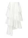 Alaïa Asymmetric Cotton And Linen Maxi Skirt In White