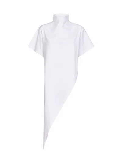 Alaïa Asymmetric Triangle Shirt In White
