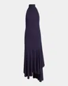 Alaïa Backless Maxi Dress In Blue