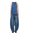 Alaïa Asymmetrical Blouse In Blue