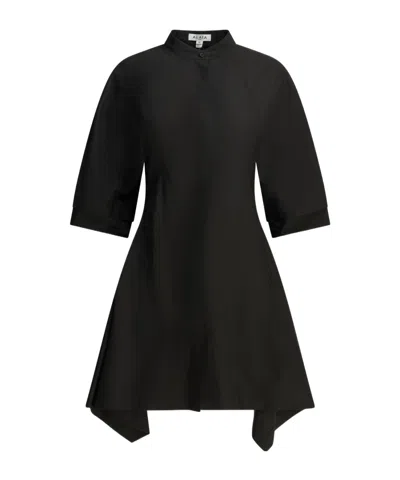 Alaïa Asymmetrical Hem Dress In Black
