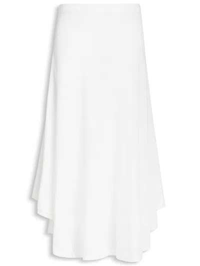 Alaïa Alaia Asymmetrical Layered Midi Skirt In Ivory