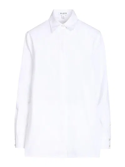 Alaïa Asymmetrical Shirt In White
