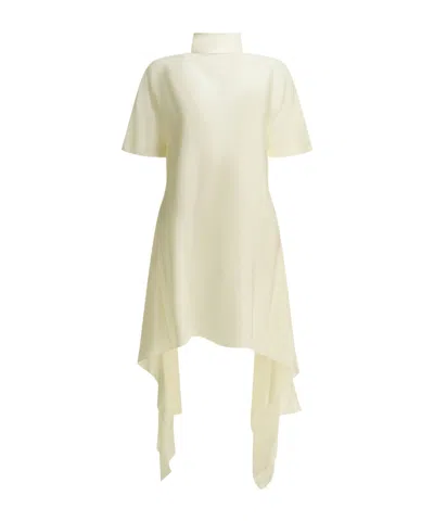 Alaïa Alaia Asymmetrical Short Dress In Yellow