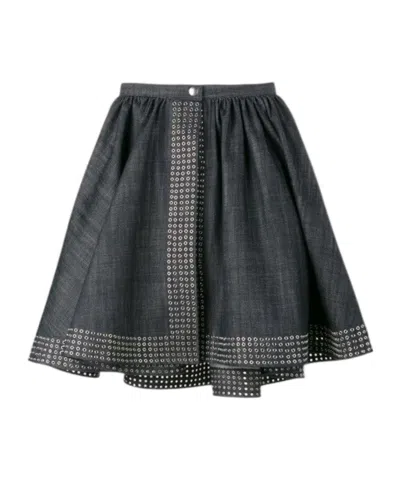 Alaïa Asymmetrical Skirt In Gray