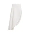 Alaïa Curved Asymmetric Stretch-cady Skirt In White