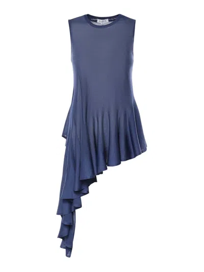 Alaïa Asymmetrical Top With Godets In Black