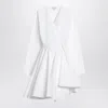 Alaïa Asymmetrical White Cotton Dress In White