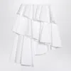 Alaïa Alaia Asymmetrical White Cotton Skirt Women In Gray