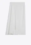 Alaïa Asymmetrical Wide-leg Pants In White