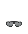 Alaïa Rectangular Frame Sunglasses Dark Lenses In Black