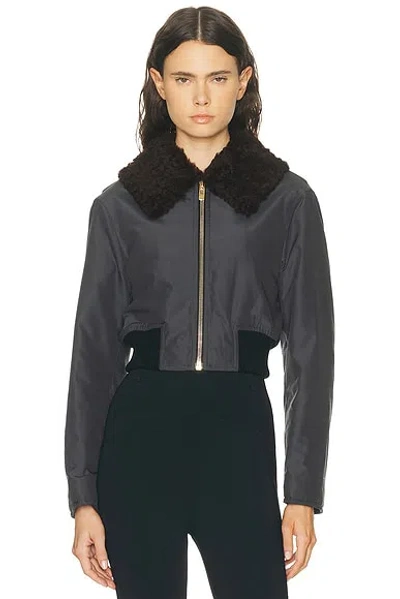 Alaïa Alaϊa Aviator Jacket In Burgundy