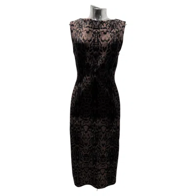 Pre-owned Alaïa Azzedine  2011 Velour Brown Leopard Print Dress