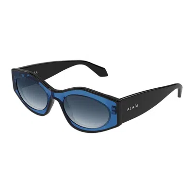 Alaïa Aa0093s 003 Occhiali Da Sole Blu Per Donna In Multi