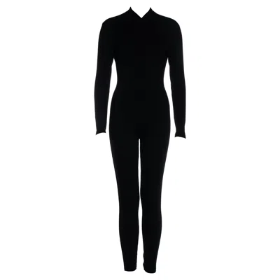 Pre-owned Alaïa Azzedine Alaia Black Wool Blend Catsuit, Fw 1991